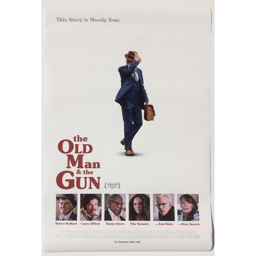 THE OLD MAN & THE GUN Movie Theater Poster  2Sided Authentic Teaser Version